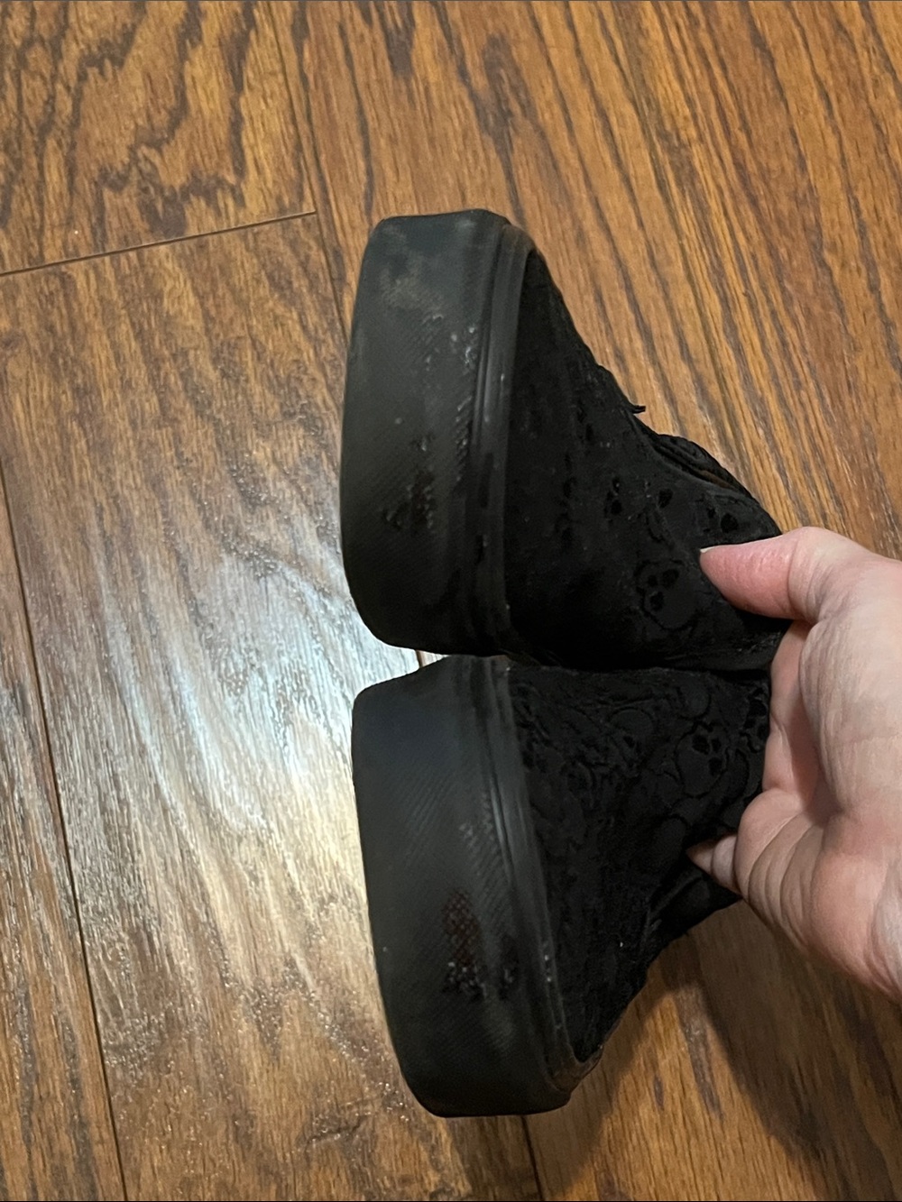 Vans Black Skull Slip-On Sneakers - Picture 10 of 16
